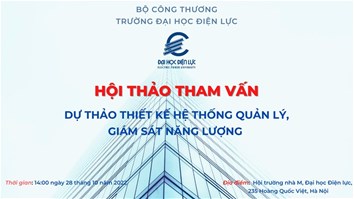 THƯ MỜI HỘI THẢO THAM VẤN DỰ THẢO THIẾT KẾ HỆ THỐNG QUẢN LÝ, GIÁM SÁT NĂNG LƯỢNG